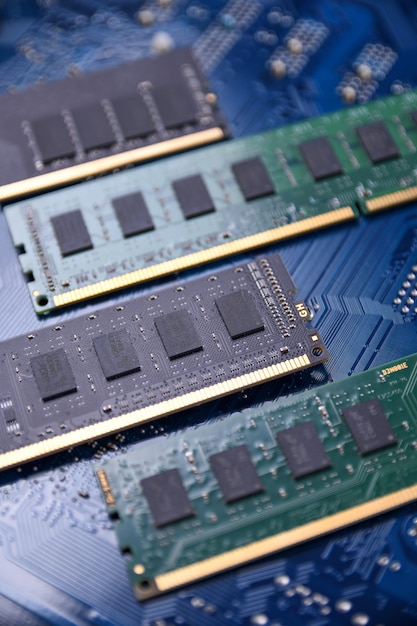 Computer memory RAM on motherboard