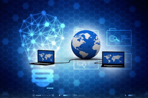 computer network3d rendering