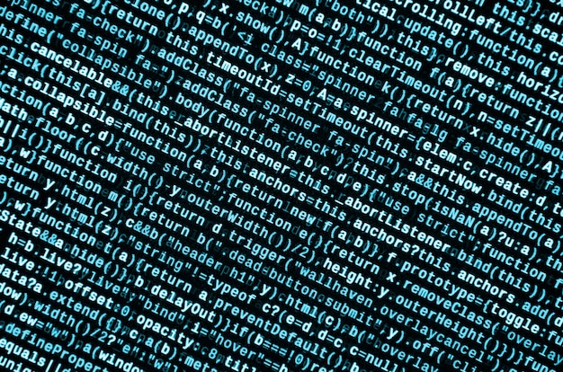 computer program preview. programming code typing