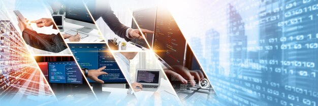 Computer programming coding and AI artificial intelligence NLP data development