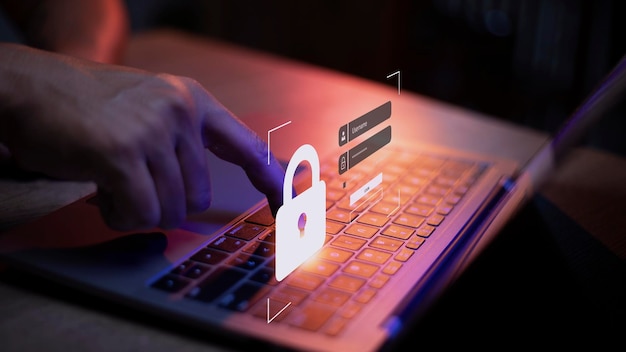 concept of cyber security information security and encryption secure access to user's personal information secure internet access cybersecurity