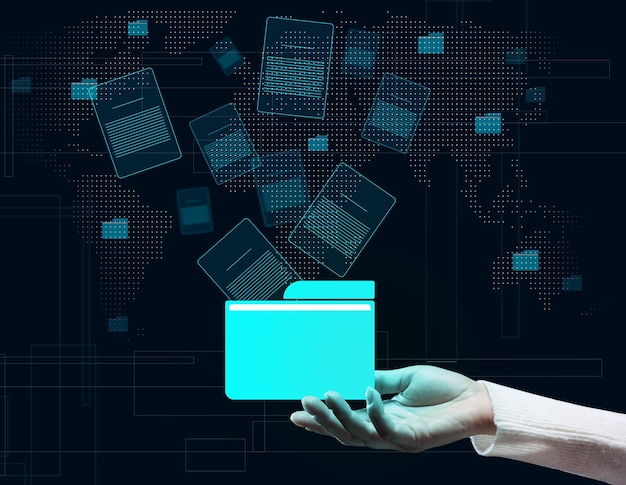 concept of document flow in the company transition to paperless