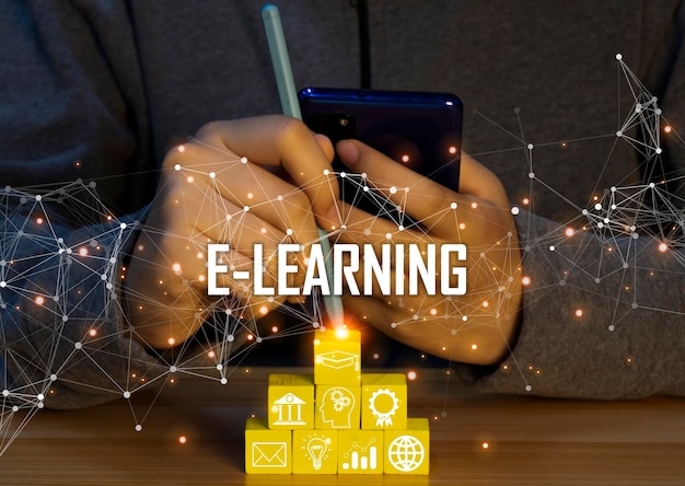 concept of elearning a learning management system through a network with an emphasis on learners as the center in teaching and learning blended style with regular class