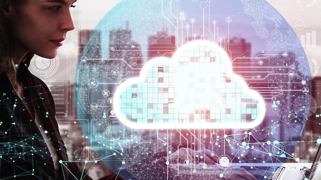 Conceptual cloud computing and data storage technology for future innovation