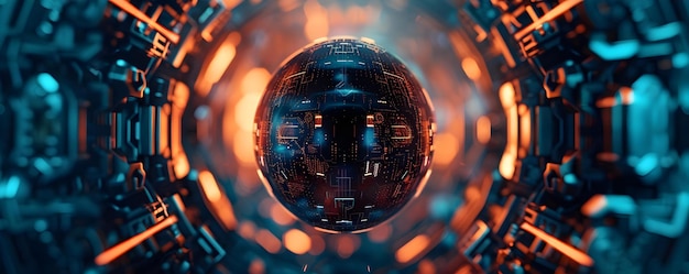 Công nghệ sáng tạo tích hợp Machine Learning AI Big Data Blockchain Chatbot và Neuralink Khái niệm Machine Learning AI Big Data Blockchain Chatbot Neuralink