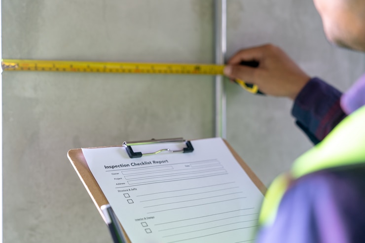 Photo construction  , foreman officer inspector defect about engineer&architect work home building before complete project