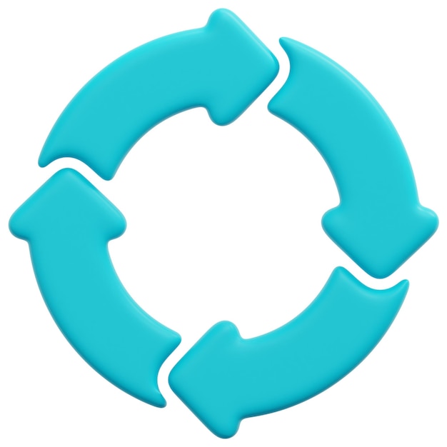 continuous 3d render icon illustration
