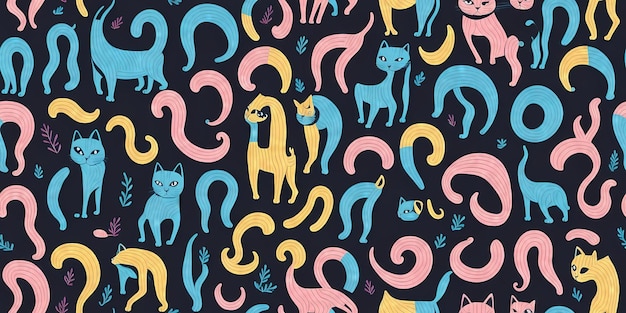 Cosmic Dreams Seamless Patterns Inspired by Space Animals and Galaxy for Book Covers