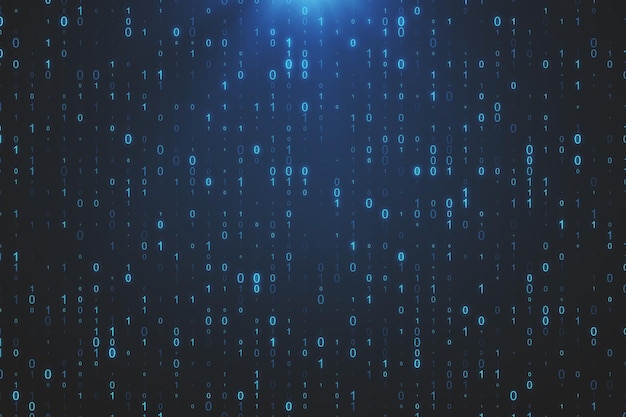 Creative binary code backdrop