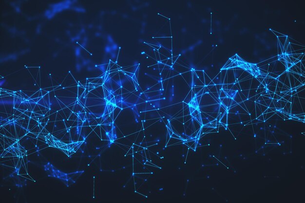 Creative blue polygonal background