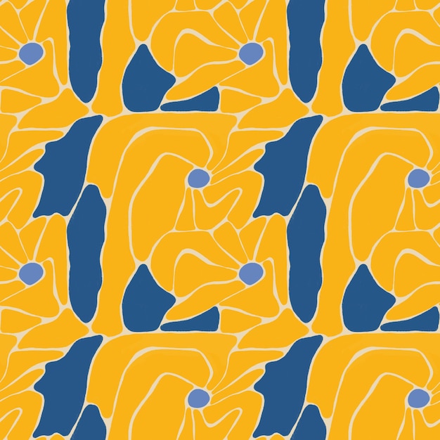 Creative collage modern floral seamless pattern
