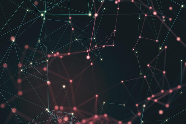 Creative polygonal wallpaper with connections