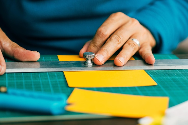 Photo cropped image of man working at table