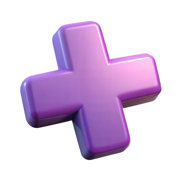 cross sign 3d illustration isolated on white