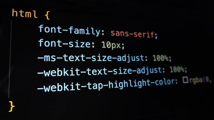 Photo css code snippet html styling with font and text adjustments