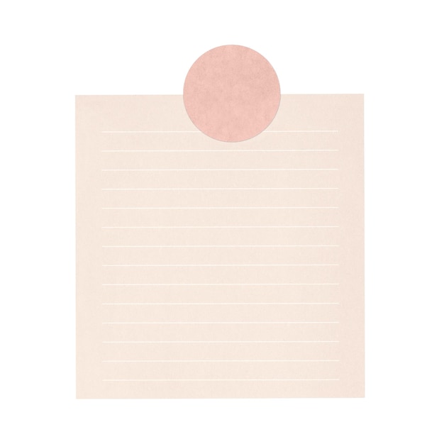 Cute png note paper sticker transparent background