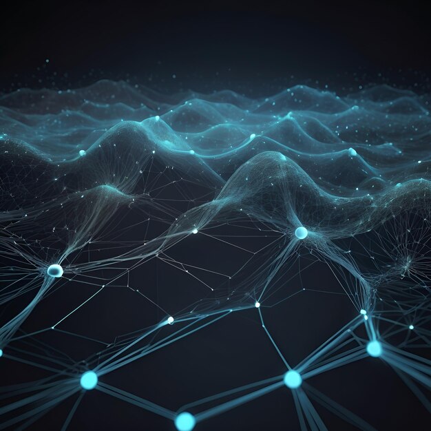 Cyber Data Flow Blockchain AI Networks Digital WavesCyber Data Flow Blockchain AI Networks Digital Waves
