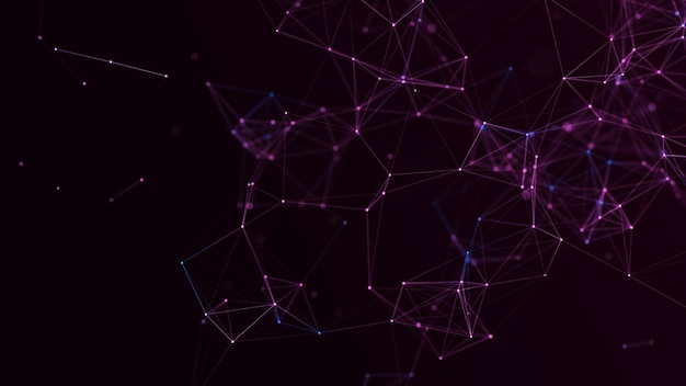 cyber network connection structure technology connect big data science background business futuristic backdrop 3d rendering