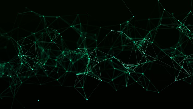 Cyber network connection structure Technology connect big data Science background Business futuristic backdrop 3D rendering