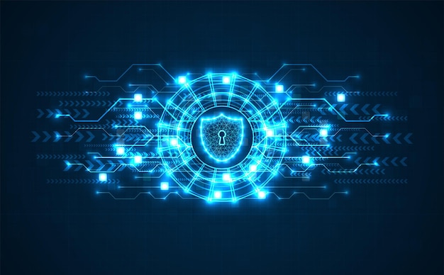 cyber security concept personal data security cyber data or information privacy idea technology background