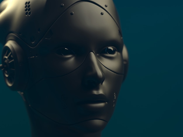 Cybernetic organism portrait of woman