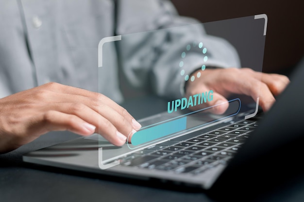 Cybersecurity and privacy concepts User interacting with a secure login interface adorned with a screen padlock Internet network security technology Encryption secure Data protection
