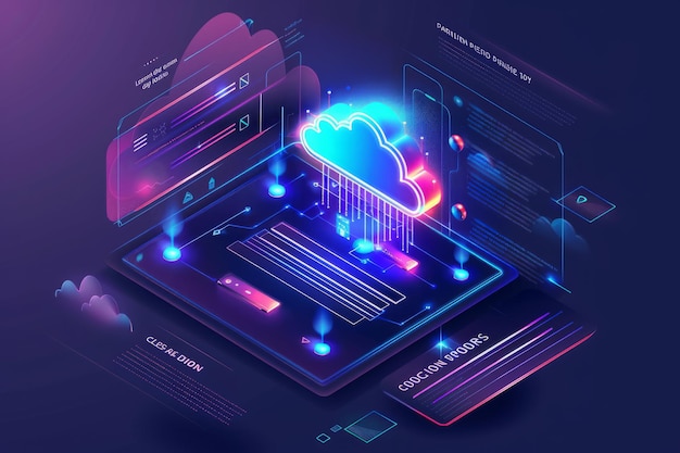 Data Center Female Specialist Using Laptop Server Farm Cloud Computing and Cyber Security Mainteni