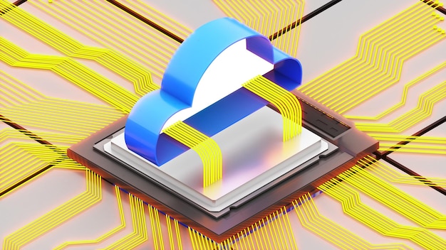 Data processing system from consumers using cloud computing Access the cloud storage platform using the internet and other platforms to access information3d rendering