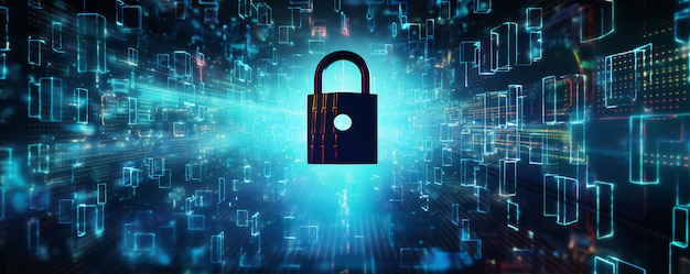 Data protection and cyber security with cyber background