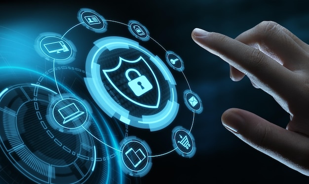 Data protection cyber security privacy business internet technology concept