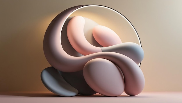 Design Minimalist Abstract Art with Simple Shapes and a Muted Color Palette