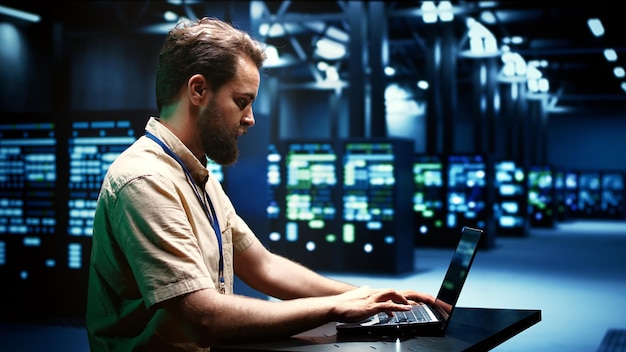 developer running server diagnostic test