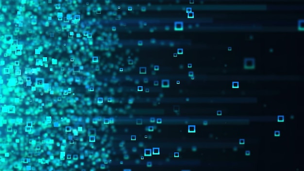 Digital background with stroke particles computer generated 3d render streaming data