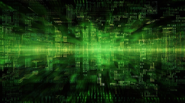 Digital binary code matrix background