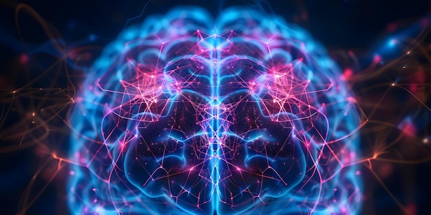 digital brain scan showing complex neural network patterns concept neuroscience brain imaging neural networks neurology cognitive science