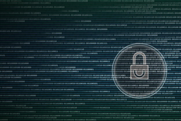 Digital composite image of internet security