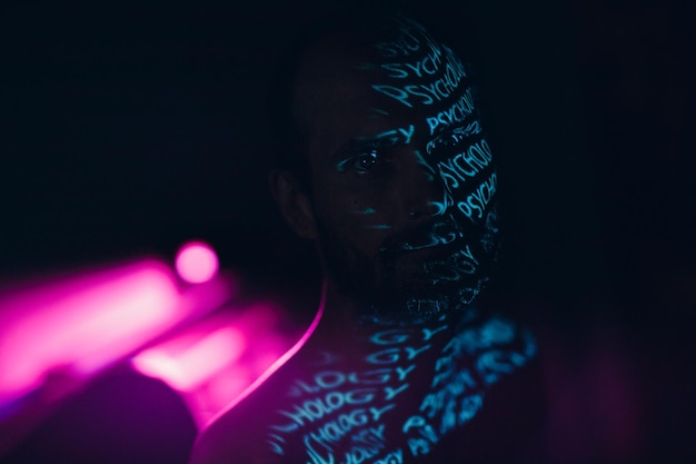 Digital composite image of man