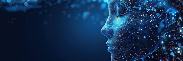 Digital Portrait of a Person with Bokeh Background