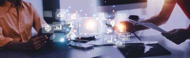 Digital transformation technology strategy digitization and digitalization of business processes and data optimize and automate operations customer service management internet and cloud computing
