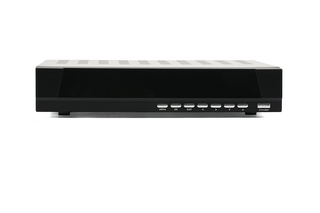 Digital TV receiver isolated on white