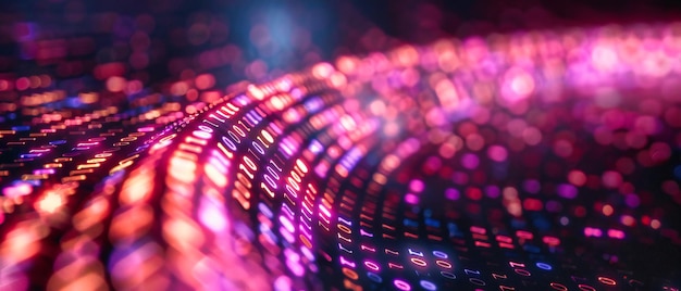 digital wave and grid abstract futuristic background blue and red neon lines cybernetic space concept