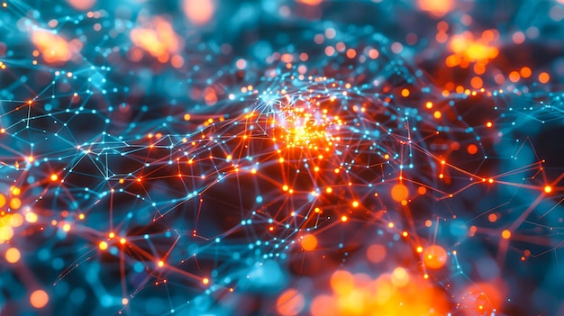 Digital Waves of Data Flowing Through the Network