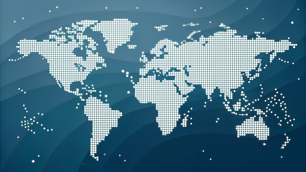 digital world map illustration