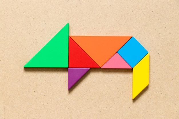 directly above of shot multi colored toy blocks on table