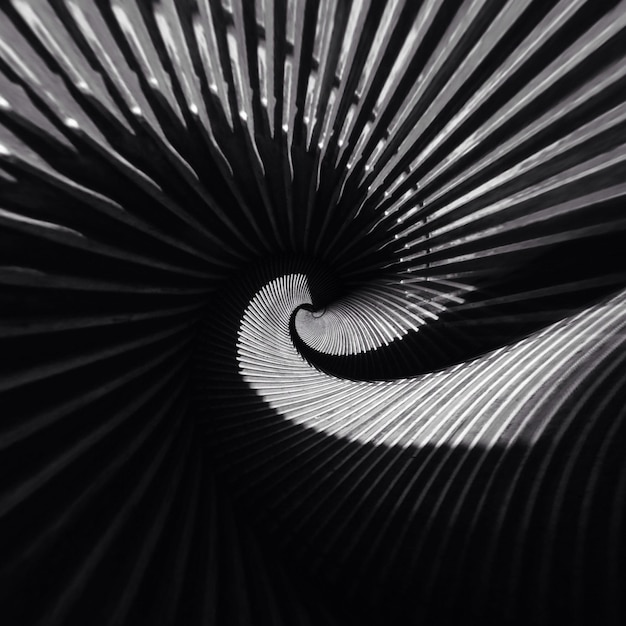 Directly above shot of spiral staircase in building