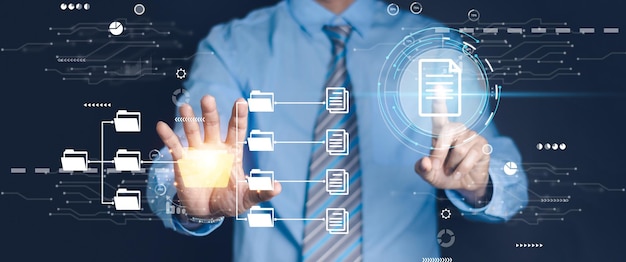 document management system dms online documentation database and process automation to efficiently manage files knowledge and documentation in enterprise with erp corporate business technology
