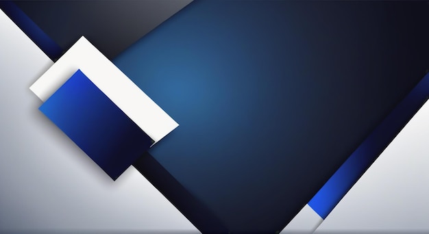 dynamic overlap abstract dark blue banner design with diagonal geometric overlay