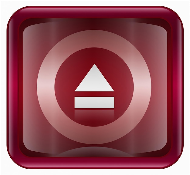 Eject icon dark red