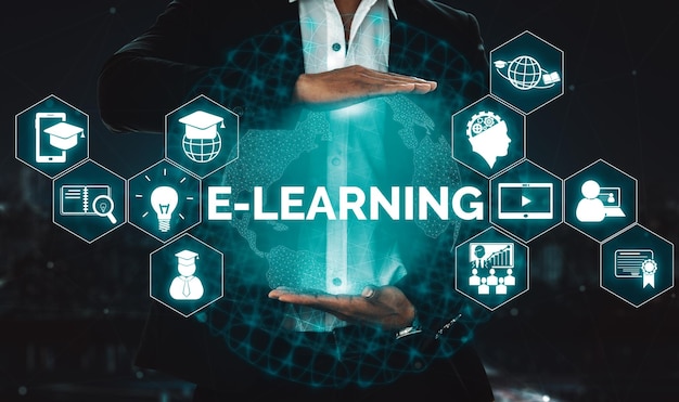 Elearning for student and university concept uds