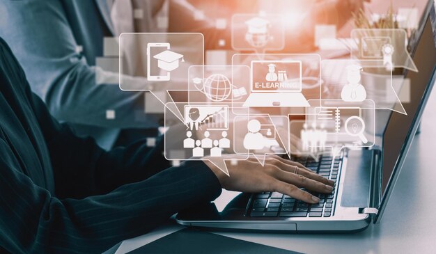 Elearning for Student and University Concept uds